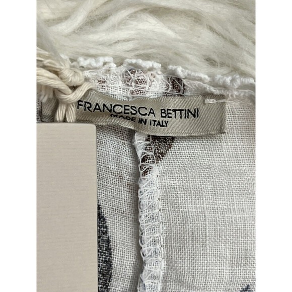 Linen Francesca Bettini Womens Tropical Print Open Front Kimono Cardigan NWT OS - Picture 6 of 11